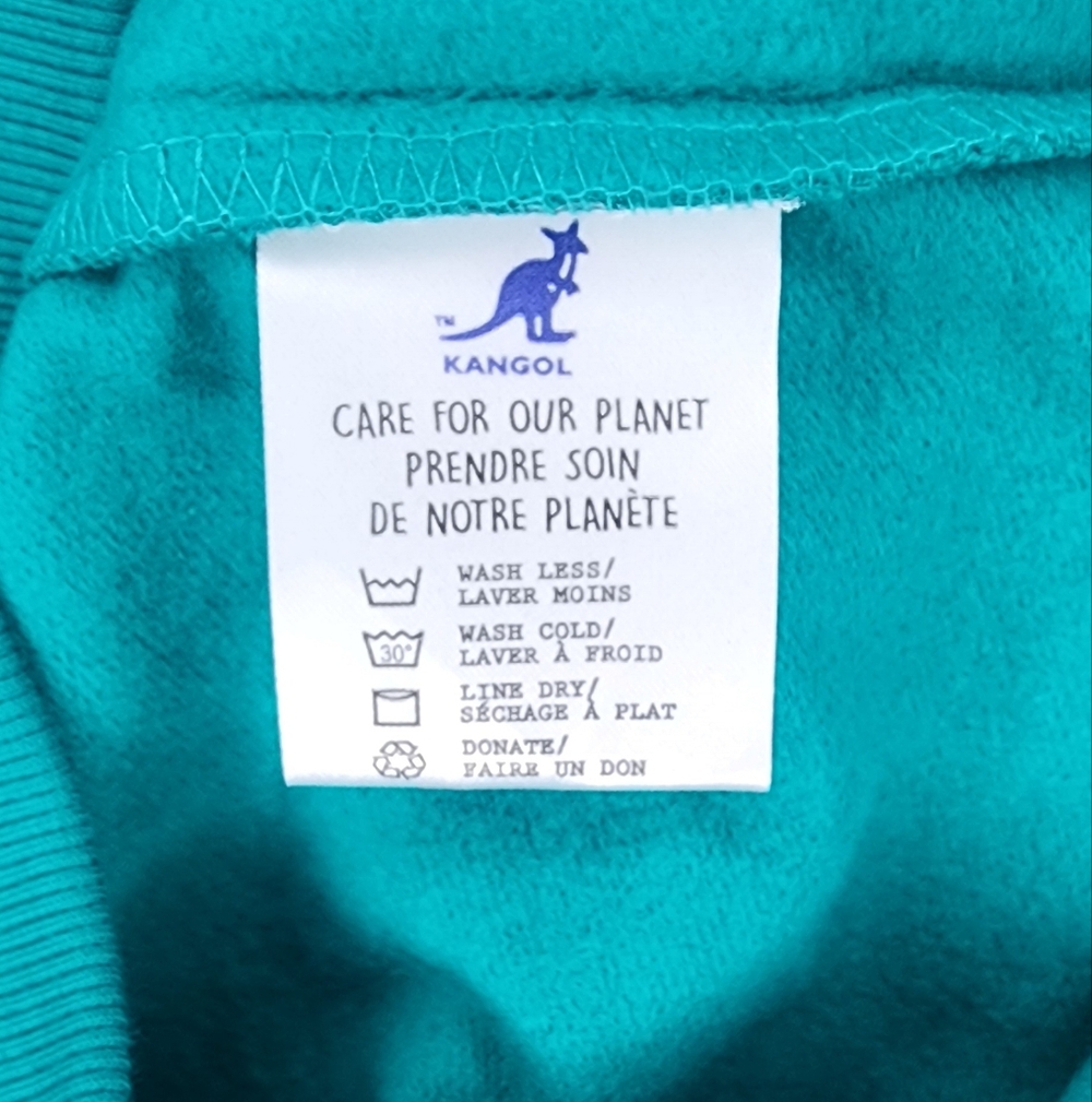 NWT, Kangol Men's Crewneck pullover, size LARGE, Teal - Picture 3 of 4
